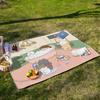 Tapete de Picnic de Oso Grueso de Dibujos Animados Impermeable a Prueba de Humedad Tapete Portátil para Piso Tienda Playa Parque Exterior Tapete para Camping