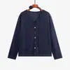 Cárdigan Casual Fino de Punto para Mujer Talla Grande Estilo Otoño 2026 Versátil Cárdigan de Punto Holgado para Mujer 23827