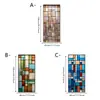 Adesivos de Vidro Coloridos com Elementos Geométricos Estilo Europeu para Janelas de Banheiro, Opacos, Removíveis, Adesivos Eletrostáticos Foscos para Janela