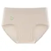 Calcinha feminina plus size de algodão puro 7A antibacteriano, cintura média, com controle de barriga, forro antibacteriano grau A, design que abraça o quadril e não aperta