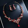 Collar Colgante con Pedrería Estilo Europeo y Americano, Pendientes, Pendientes de Lujo Ligero de Gama Alta, Elegantes y Exquisitos para Fiestas, Pendientes Versátiles de Nicho para Mujeres