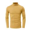 Nueva camiseta de cuello alto de otoño e invierno para hombre, camiseta de manga larga de comercio exterior europeo y americano, camiseta transfronteriza de color sólido de Amazon