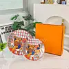 Serie Oge Aijia Plato de Cena Occidental Plato Doble Vajilla para el Hogar Plato de Porcelana de Hueso 8 pulgadas 10 pulgadas Platos Caja de Regalo
