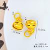 Exquisite sino de coelho dourado para dança do leão pingente de besta dourada engolindo ouro colar pulseira de dança do leão acessórios diy chaveiro para homens e mulheres