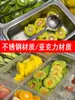 Caixa de exposição para barraca de pescaria de frutas suprimentos para barraca armário de bacia funda caixa bandeja para prato de fruta cozida com iogurte prato de salada