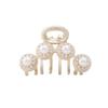 Pinza de Agarre de Perlas Verano Corte Francés Retro Pinza para Parte Trasera de la Cabeza Pinza Metálica para Cabello Pinza para Flequillo