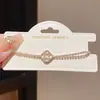 Pulseira com Fecho de Flor em Madrepérola e Zircônia Banhada a Ouro Real 18K, Luxo Leve, Pulseira de Moda de Alta Qualidade, Joia de Mão Exquisita para Mulheres
