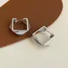 Pendientes Geométricos Irregulares Tridimensionales de Rombo Estilo Europeo y Americano, Pendientes Minimalistas de Metal Brillante de Nicho para Mujer