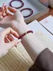 Pulsera de Arena Púrpura Dorada Natural Cinabrio Plata 925 Chapada en Oro Pulsera de Cuentas de Transferencia Pulsera de Arena Púrpura Dorada para Mujer Gratis