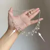 Pendientes de Cadena para Clavícula con Borla de Perlas Elegantes Estilo Francés Qingyue Yingzui, Elegantes Simples y Lujosos, Traje de Belleza Impresionante
