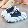 Chinelos de Casa Fashion com Plataforma Grossa para Aumentar a Altura, Preguiçosos, Lançamento 2025, Novo Verão Feminino, Versátil, Vazado, Respirável, Antiderrapante, Bico Fechado, Meio Arrastão