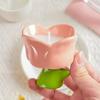 Vaso para Vela con Forma Cera al Por Mayor Vaso de Yeso Brillante Adornos para Candelabro Vaso para Vela de Aromaterapia Regalo de Acompañamiento Creativo Vaso de Imitación Porcelana