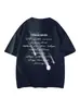 Camiseta de Manga Corta de Algodón Puro de Peso Pesado 260g para Hombre, Ajuste Holgado de Verano, Camiseta Base Estampada No Transparente, Top de Marca de Moda, Camiseta de Hombre