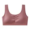 Algodón Puro Absorbente de Sudor Transpirable Anti-Caída Alta Elasticidad Tallas Grandes Ropa Interior Fina Cómoda Sujetador Push-Up Chaleco Antishock Deportivo Para Mujer
