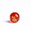 Talla de Ágata Roja y Negra Natural Cuentas Redondas Nanwo Amitabha Cuentas de Buda Seis Caracteres Palabras Verdaderas Cuentas Dispersas Pulsera Cuentas de Loto