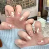 Flor de Cristal Feita à Mão Usável Unha Fototerapia Manicure Simples e de Alto Padrão Flor Estéreo Desejo Puro Adesivo de Manicure de Verão