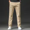 Pantalones Casuales de Algodón Puro para Hombre, Estilo Nuevo Primavera-Verano 2026, Pierna Recta Holgados, Tallas Grandes, Pantalones de Vestir Elásticos para Hombres Jóvenes