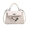 Bolsa pequena portátil casual retrô para mulheres 2023 nova bolsa quadrada pequena de moda simples bolsa mensageiro estilo coreano bolsa Kelly