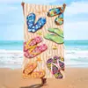 Millones de Artículos en Stock - Toalla de Playa de MicrofibraToalla de Playa Personalizada Transfronteriza con Diseño de Chanclas, Toalla de Baño Absorbente