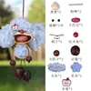 Campanilla de viento de cáscara de fruta natural, vaina de pico grande, muñeco, kit de material DIY, bolsa de juguete hecha a mano, llavero para coche