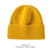 Sombrero de lana con bordado de logotipo personalizado, gorro de piel de melón, gorro de arrendador, gorro cálido de punto para otoño e invierno, gorro frío para hombres y mujeres