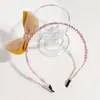 Diadema de Sombrero de Cumpleaños de Malla Linda Transfronteriza Diadema Fina con Lazo Dulce y Juguetón Accesorio para el Cabello de Exterior para Niños