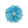 Flor de Chifón Hecha a Mano de 7.5cm con Centro de Flor Tocado Flor para Falda Zapato Accesorios DIY Flor Colgante para Mascotas Punto Venta al por Mayor