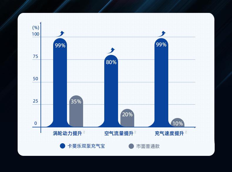 车载充气泵双缸