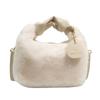 Nova bolsa mensageira de pelúcia bolsa de mão textura moda bolsa feminina outono e inverno bolsa de lã versátil nicho bolsa de mão com corrente