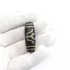 Estilo Étnico Retro Ágata Dzi Dios de la Riqueza Dzi Perla Superior Ágata Roja Negra Envejecida Diente de Tigre Perla Barril Nueve