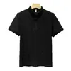 Camisa Polo Casual de Manga Corta de Jacquard de Lujo Ligero de Verano para Hombre, Estilo Nuevo, Camiseta Juvenil Cómoda y Transpirable con Cuello