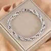 Pulseira de corrente de aço inoxidável moda transfronteiriça minimalista luxo entrelaçada unissex pulseira sem desbotar