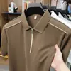 Camisa Polo Masculina Novo Estilo para Meia-Idade, Camiseta Versátil, Verão 2026 Respirável Business Levemente Elástica Gola Polo Manga Curta Casual Atacado