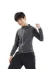 Jaqueta esportiva infantil, com capuz, zíper, secagem rápida, respirável, para corrida e fitness, top de treino refletivo para meninos