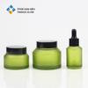Em estoque de fábrica 60ml frasco de ombro oblíquo frasco de vidro verde oliva fosco frasco cosmético spray