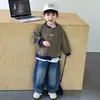 Conjunto de Sudadera de Otoño para Niños 2026 Ropa Nueva de Primavera y Otoño para Bebés Conjunto de Dos Piezas Rayado de Moda para Niños Tendencia
