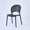 Cadeira de Plástico Simples Moderna Cadeira com Encosto para Casa Design Oco Criativo Lazer Celebridade da Internet Cadeira Concha