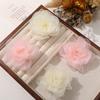 Horquilla de gasa estilo escolar coreano con forma de corazón, gasa, rosa, hecha a mano, para todo tipo de peinados, accesorios para el cabello, venta al por mayor