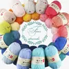 Suhe Fio de Algodão Leite Penteado de 4 Fios Bola de Linha de Algodão Espessura Média Artesanal DIY Boneca de Tricô Cobertor Crochê