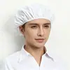 Gorro de tela elástica libre de polvo de grado alimenticio para taller de fábrica, gorra de trabajo lavable, anticaída de cabello, transpirable, para chef, reutilizable