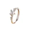 Anillo de Amor de Moda Nuevo 2024 Chapado en Plata para Mujer Lujo Ligero Sentido de Alta Gama Anillo de Circonita Ajustable Venta Directa de Fábrica