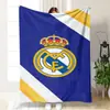 Manta con Logo de Club de Fútbol de la Copa del Mundo Transfronteriza Europea y Americana, Textil del Hogar, Manta Cubre Aire Acondicionado, Manta para la Siesta
