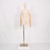 Tienda de ropa modelo de lino de bambú accesorios muñeca de medio cuerpo estilo coreano maniquí maniquí de plomo soporte para modelo soporte para exhibición en ventana