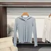 Camiseta de manga larga acanalada con capucha para mujer, de algodón, corte ajustado, favorecedora, versátil, de color liso, con botones, top base