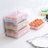 Caja de Huevos 15 Compartimentos Refrigerador Crisper Hogar Refrigerado Soporte de Huevos Plástico Caja de Almacenamiento Portátil Caja de Huevos Transparente