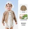 Camisa de Aire Acondicionado Nueva Primavera 2025 Kuwa Mi para Niños Niños y Niñas Pequeños Cárdigan Delgado de Punto Rayas Verticales Informal Versátil