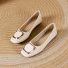 Sapatos Baixos de Celebridade da Internet para Mulheres, Estilo Boca Rasa de Primavera, Novo Modelo 2026, Mocassins com Solado Macio, Sapatos Femininos de Tamanho Grande, Tamanhos 41 a 43