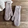 Corea del Sur Dongdaemun Dopamina Ins Guantes de Pelo de Conejo para Mujer Invierno Resistentes al Frío Cálidos Dedos Bolso de Moda Personalizado Set