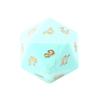Dados de Pedra Sintética Turquesa Poliedros com Números Gravados Dnd Dungeons and Dragons Conjunto de Sete Peças Z02