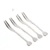 Tenedor de Fruta de Acero Inoxidable, Tenedor con Forma de Corazón, Tenedor de Postre, Cuchara de Postre, Tenedor de Dos Púas, Tenedor Dorado, Tenedor para Ensalada